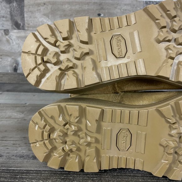 Belleville GoreTex Mens 9 R Tan Suede Vibram Military Composite Toe Combat Boots - Picture 11 of 12